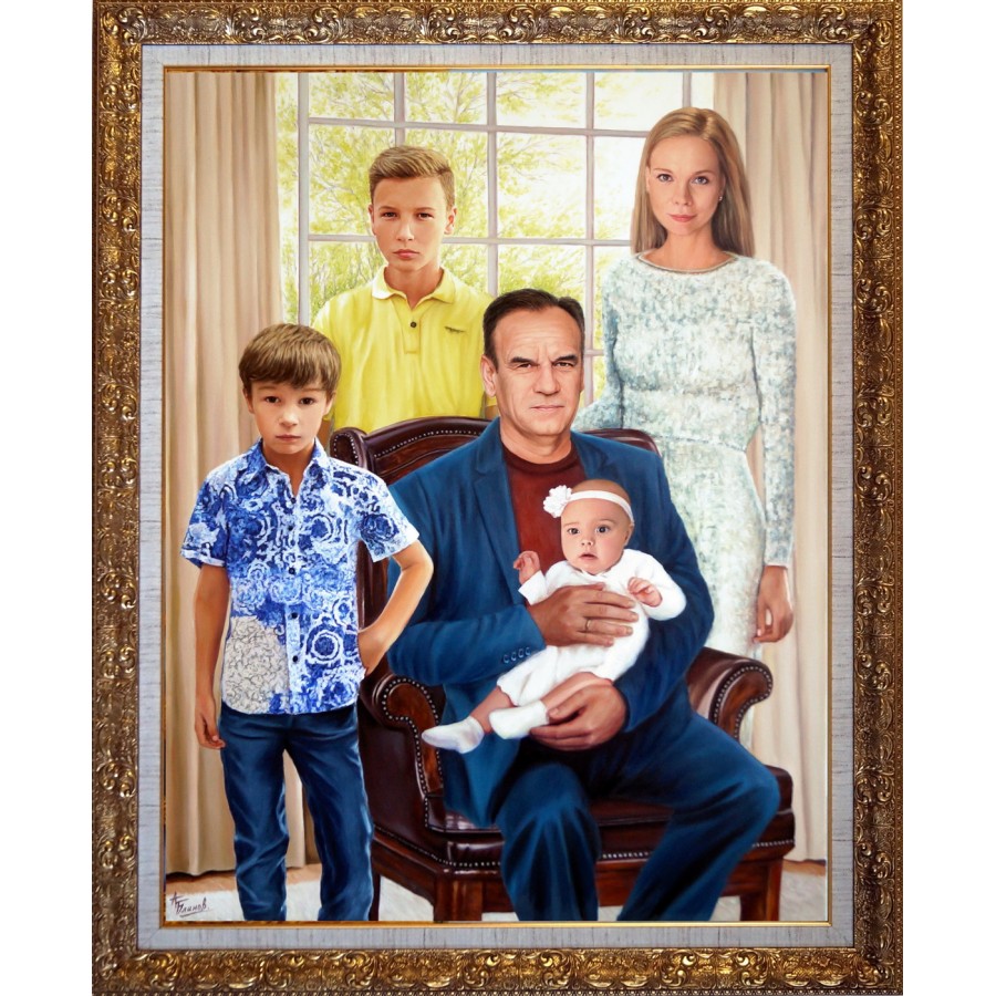 Семейный портрет на холсте 89